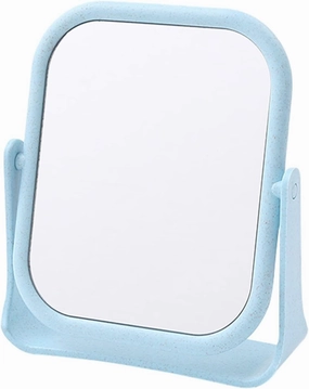 Makeup Mirror Makeup Mirror Double-Sided Rotating Vanity Mirror Desktop Round Mirror Simple Folding Makeup Portable Mirror Lighted Makeup Mirror(C)