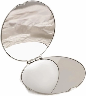 Makeup Mirror Small Round Mirror Portable Makeup Mirror Portable Folding Mini Handheld Desktop Vertical Makeup Mirror Mirror for Desk(Color:A)