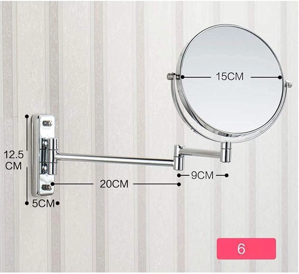 Makeup Mirror Vanity Mirror Wall Mount Makeup Mirror,Metal Folding High-Definition Vanity Mirror Double-Sided Mirror Bathroom Beauty Mirror Cosmetic Mirror
