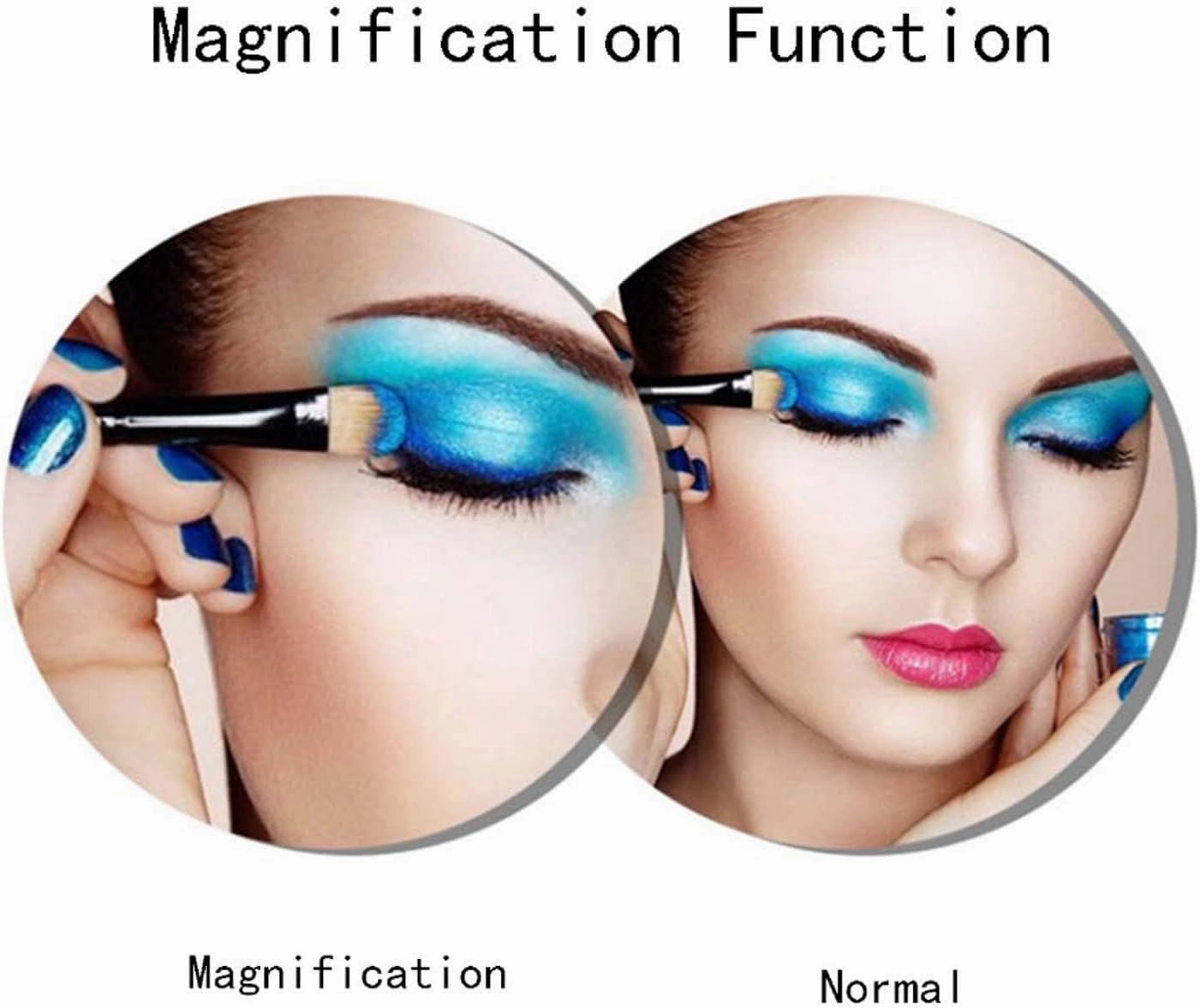 Makeup Mirror Wall Mounted, 8 Inch Double Sided Cosmetic Mirror, 360° Swivel Extendable Cosmetic Vanity Mirror, Folding Wall Mirror, Shaving Makeup in