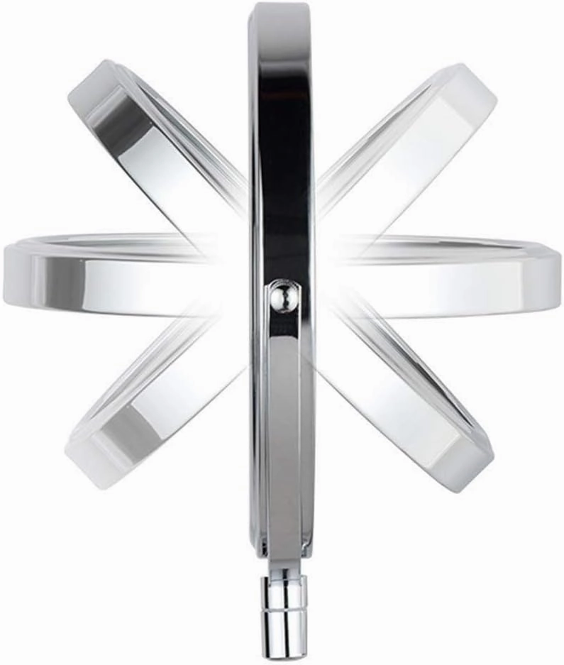 Makeup Mirror Wall-Mounted 8-inch Vanity Mirror Telescopic Bathroom Silver Mirror