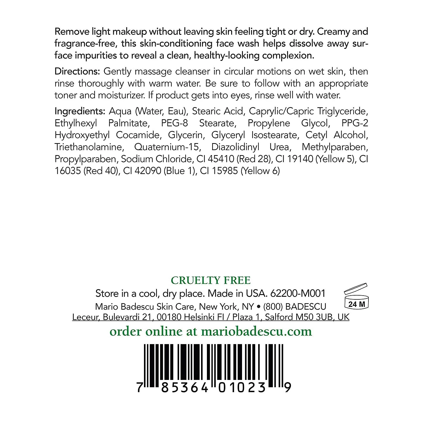 Mario Badescu Makeup Remover Soap for Combination, Dry and Sensitive Skin | Oil Free Cleanser that Hydrates Skin |Formulated with Glycerin