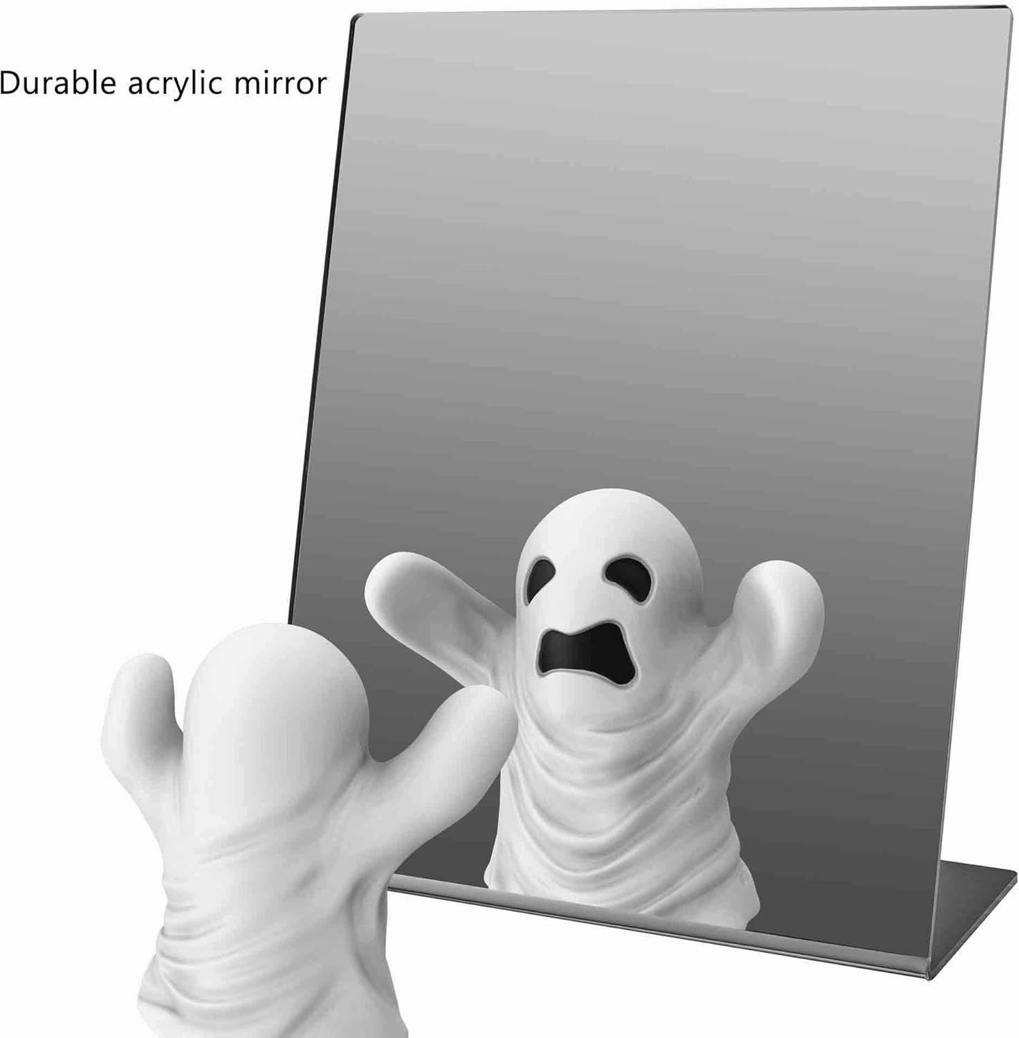 Marketing Holders 4 Pack 8x10 Inch Acrylic Mirror Counter Slanted Back L Shape Vertical Easel Mirrors No Assembly Teens Bathroom Hair Salon Piercing Kiosk Home or Work Desk Makeup Mirrors