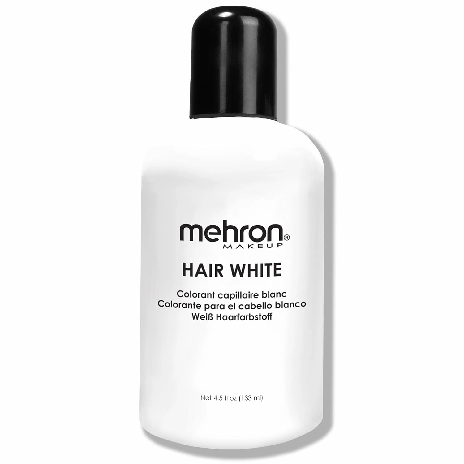 Mehron Makeup Hair White | Washable Hair Dye | Temporary Color for Theatre, Cosplay, & Halloween 4.5 oz (133 ml) (White)