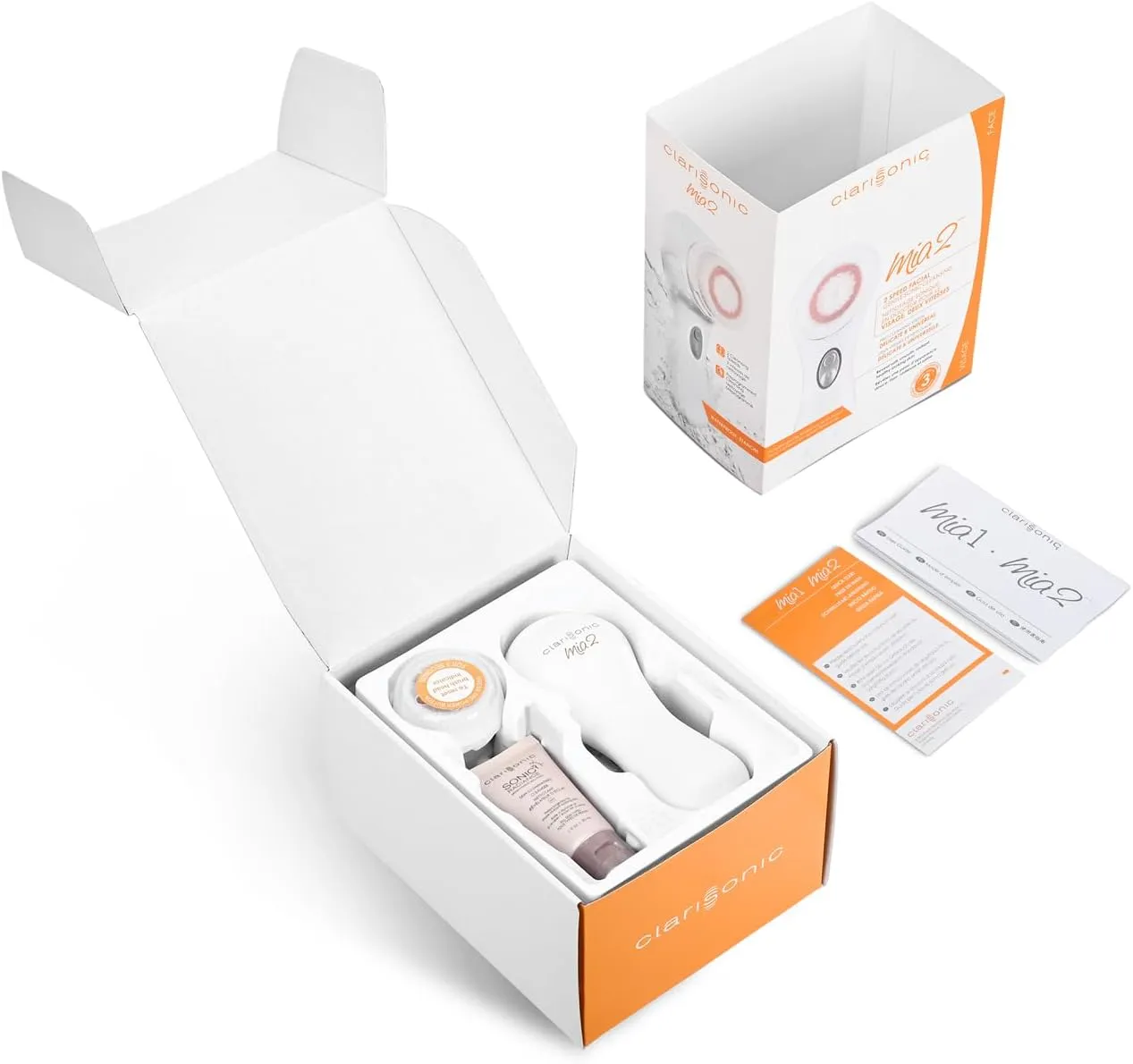 Mia 2 Sonic Facial Cleansing Device, 2 Speeds, White