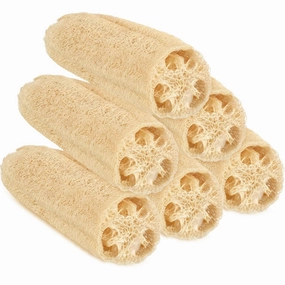 Mifoci 6 Pcs Natural Loofah Sponge 12 Inch Luffa Bath Shower Sponge Large Exfoliating Loofah Body Scrubbers Bath Loofahs for Men, Women, Adults, Spa, Beauty, Bathing, Face, Back, Skin, Daily Care