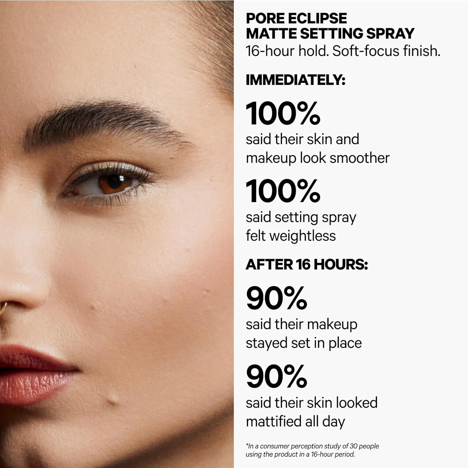 Milk Makeup Pore Eclipse Matte Setting Spray – Blurs Pores, Controls Shine   Sets Makeup for Up to 16 Hours – Long-Lasting, Oil   Alcohol-Free Facial Mist for a Soft, Matte Finish