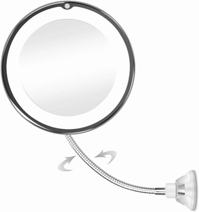 Mirror Makeup Mirror with LED Light Vanity mirror10X Miroir Espejo de maquillaje spiege (Color : Style1 10x Mirror)