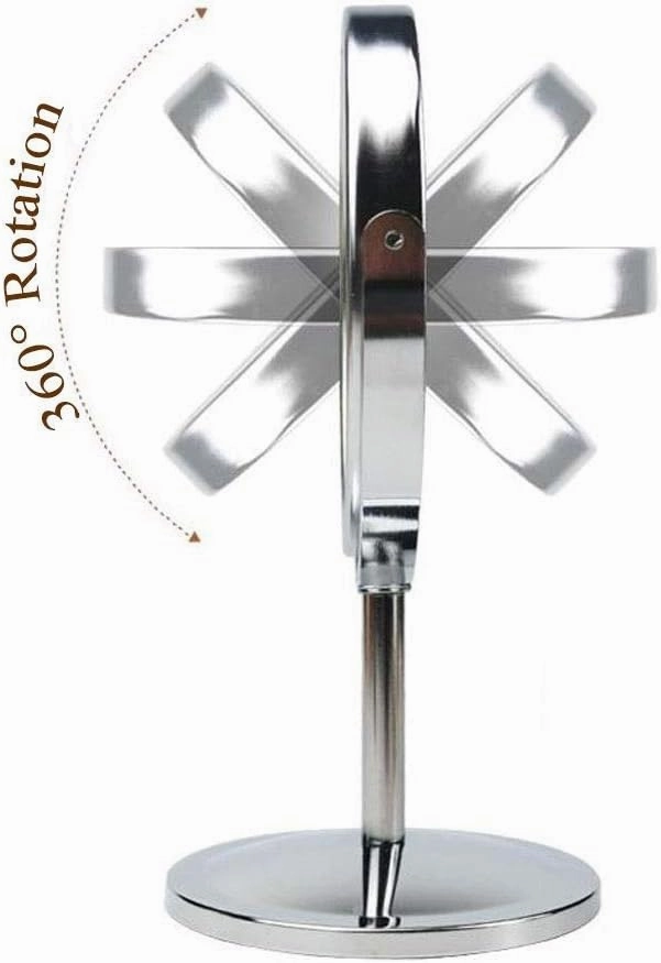 Mirrors Makeup Handheld Adjustable 360°Rotation Stand Portable-Convenience Tabletop Reverse Magnification Height is 3X Tabletop (Size : 14 * 21.5cm) (Size : 10 * 14.5cm)