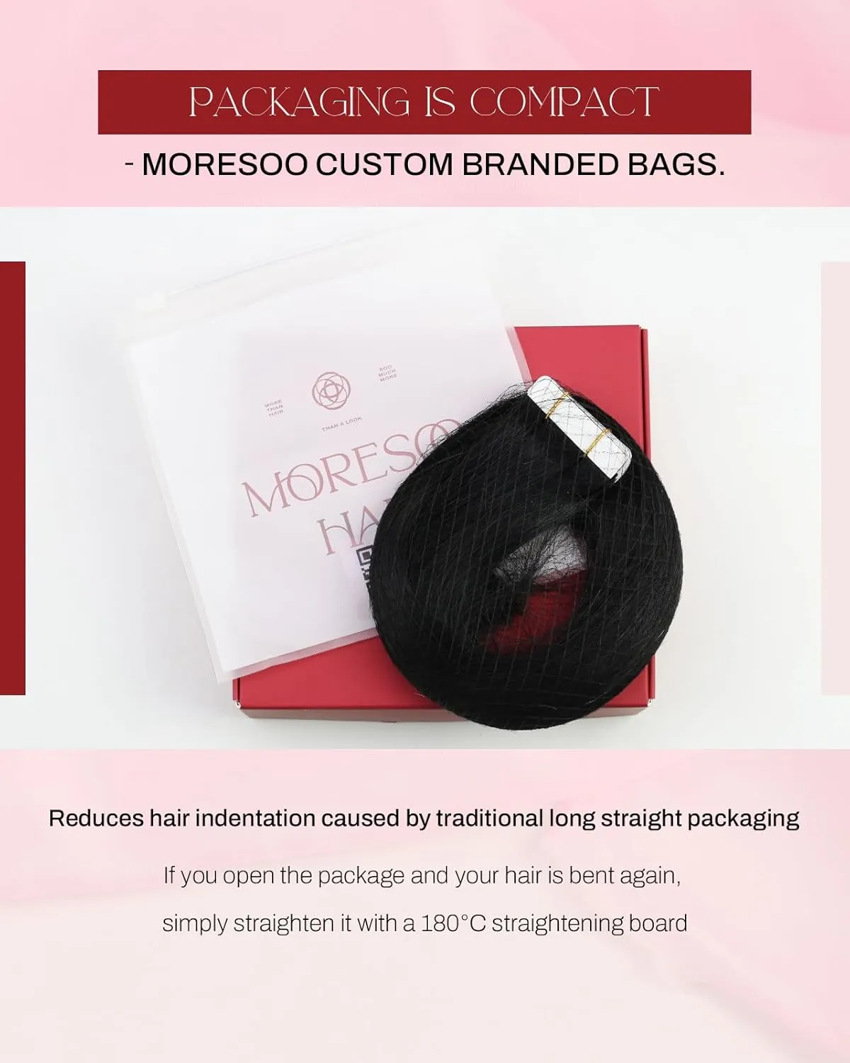 Moresoo Tape Hair Extensions Human Hair 20 Inch Blonde Tape in Extensions Real Human White Blond Hair Extensions Glue in 20 Pieces/50g #60A