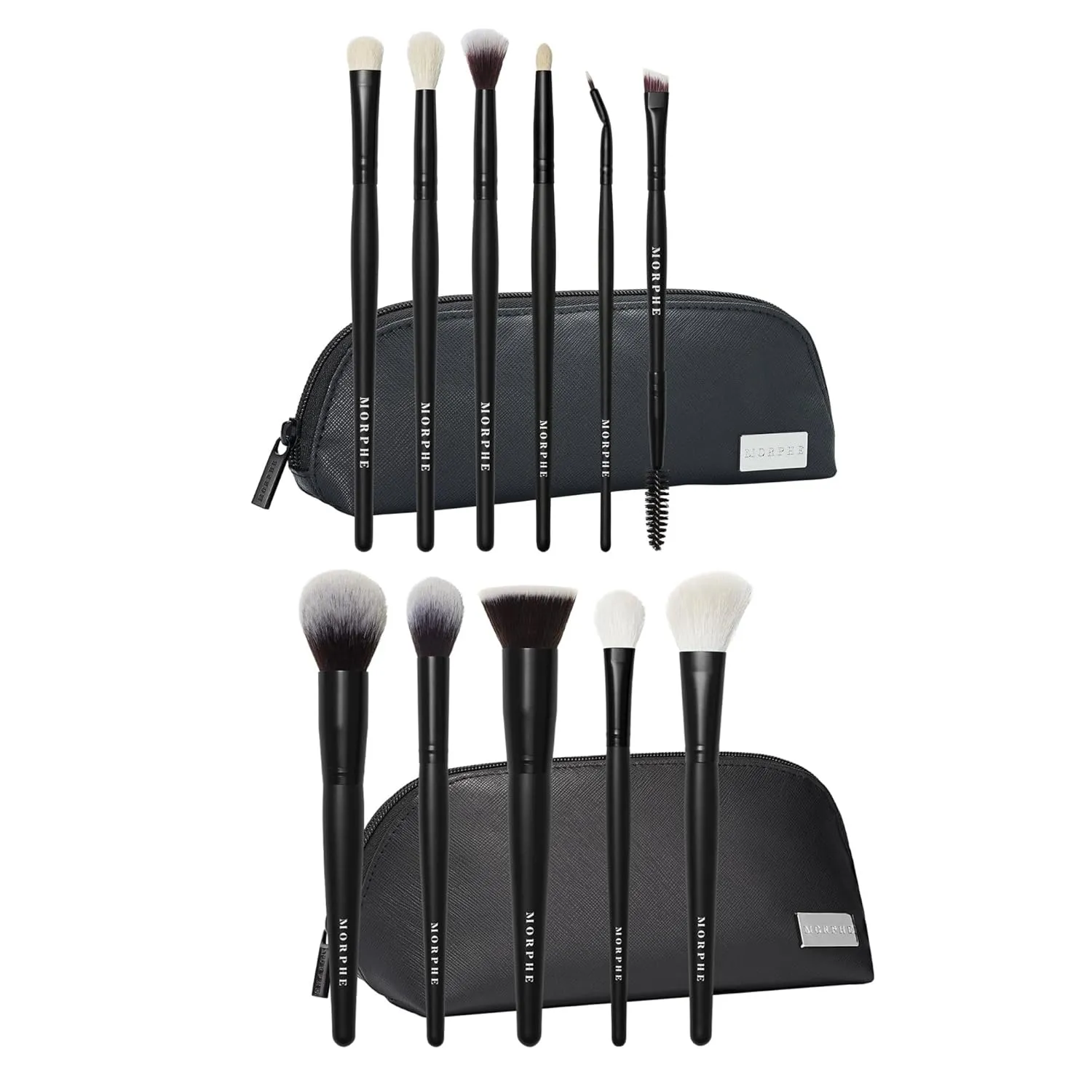Morphe Eye Stunners 6 Piece Makeup Lining, Blending & Angled Brush Set (6 Count)   Face The Beat Foundation, Blush, Contour & Blending Brushes (5 Count)