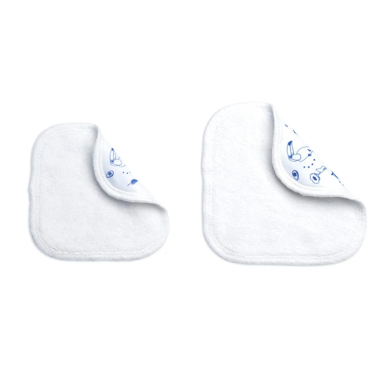 Mustela Reusable & Washable Baby Eco-Wipes - 100% Organic GOTS Certified Cotton Pads for Quick Cleanups or Makeup Removal - 6 counts (3 Large & 3 Small)