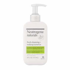 Neutrogena Naturals Fresh Cleansing Daily Face Wash   Makeup Remover with Naturally-Derived Peruvian Tara Seed, Hypoallergenic, Non-Comedogenic & Sulfate-, Paraben- & Phthalate-Free, 6 fl. oz
