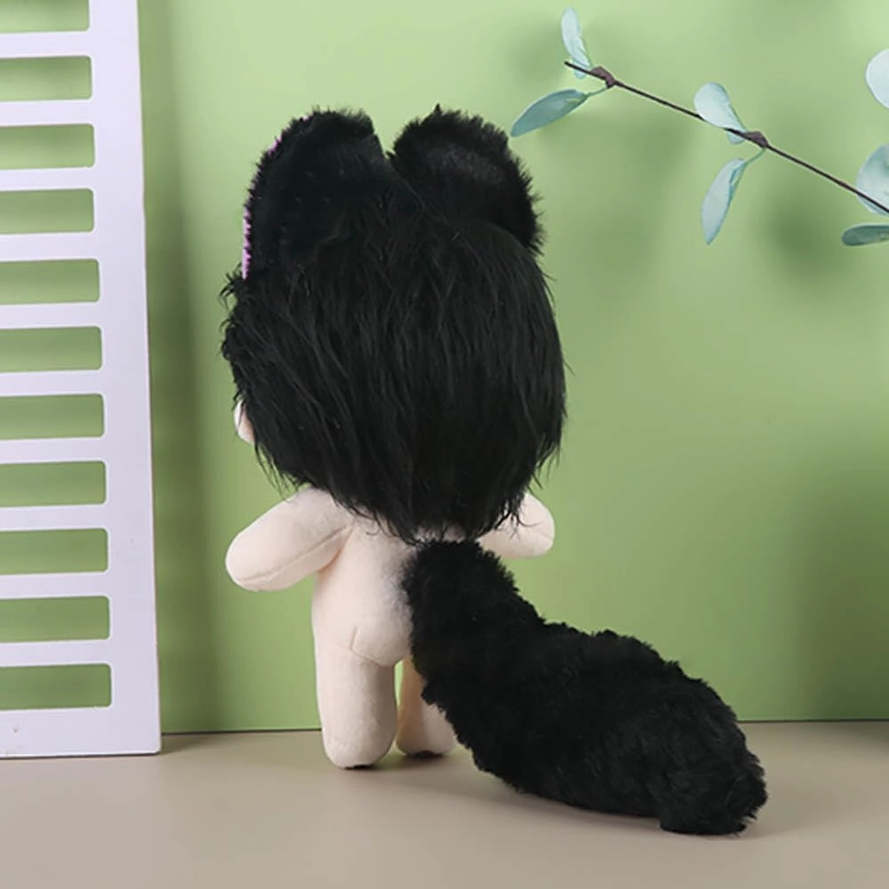 niannyyhouse Rabbit Ears Boy Stuffed Body Tail 20cm Plush Doll Wearable Clothing (7-with Skeleton)
