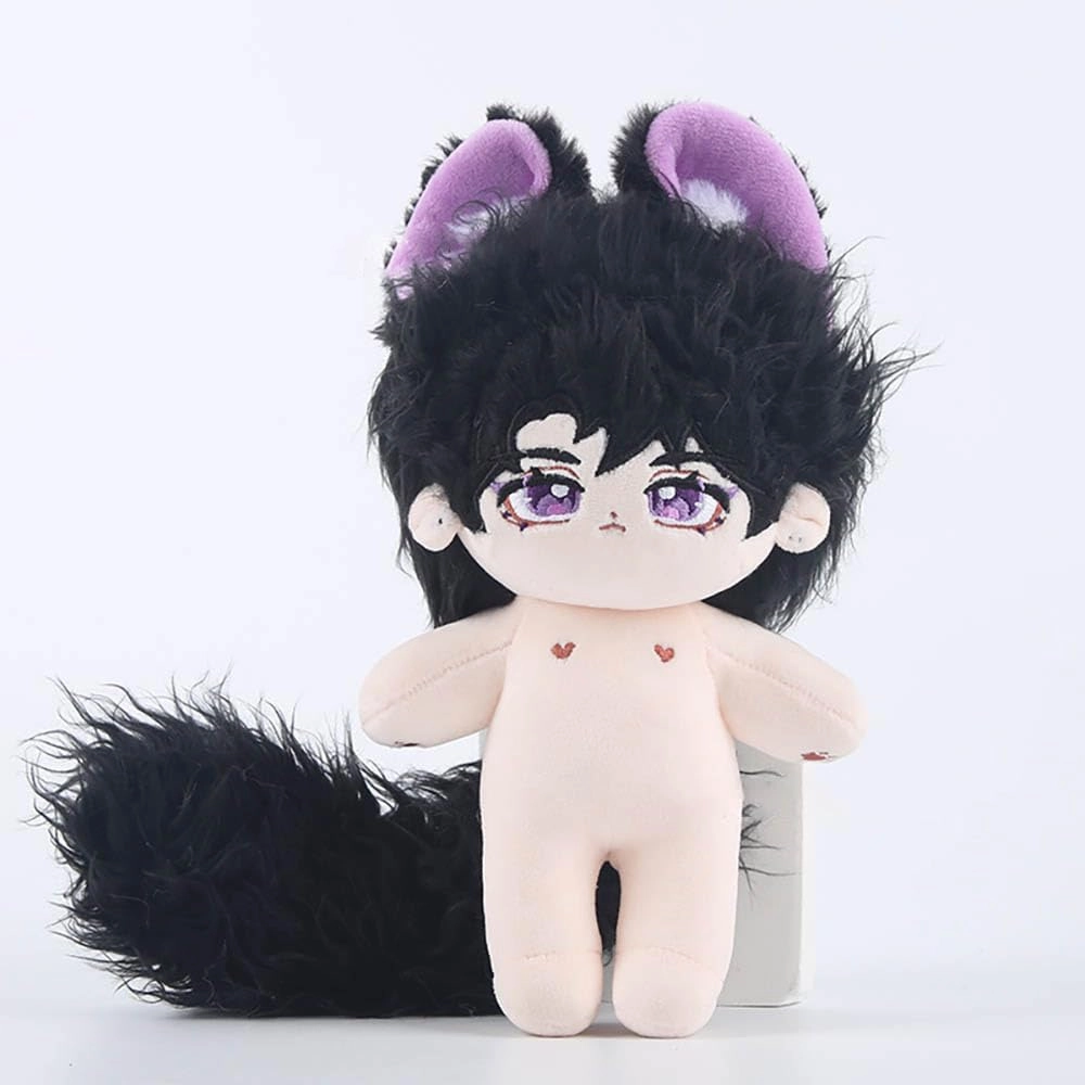 niannyyhouse Rabbit Ears Boy Stuffed Body Tail 20cm Plush Doll Wearable Clothing (7-with Skeleton)