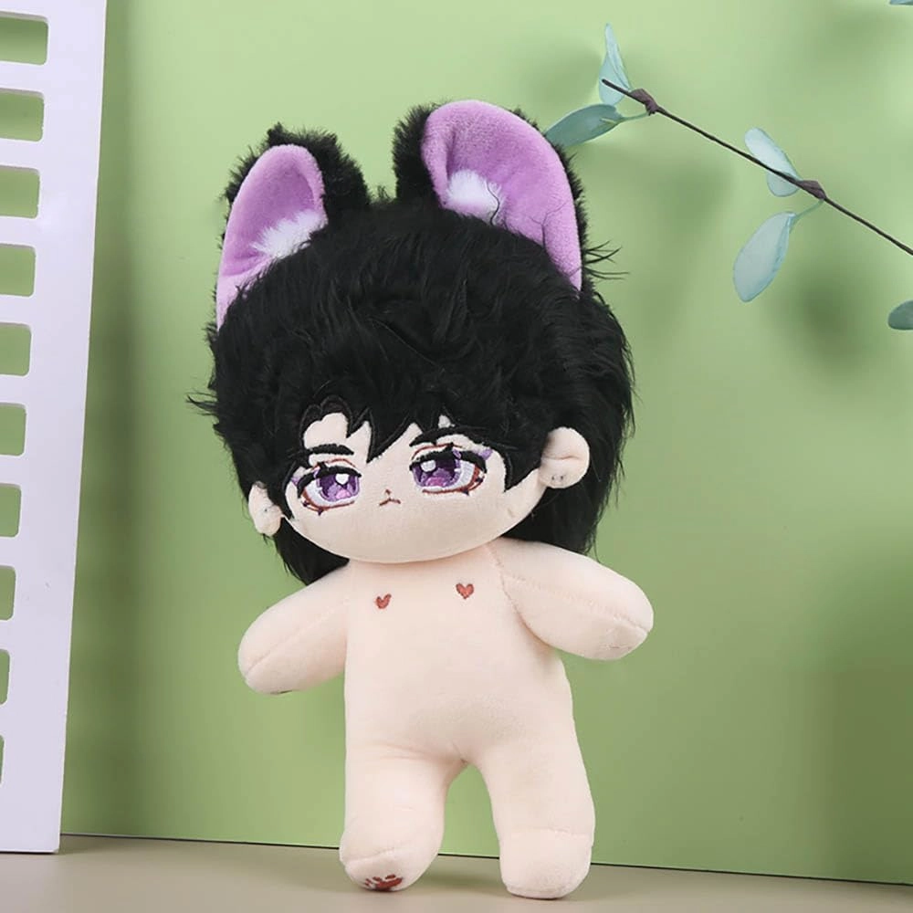 niannyyhouse Rabbit Ears Boy Stuffed Body Tail 20cm Plush Doll Wearable Clothing (7-with Skeleton)