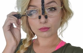 No more magnifying mirrors! You Can Apply Eye Makeup Wearing Your Own Glasses -SpecsUp - Eye Makeup Tool. Unique Gift for Women