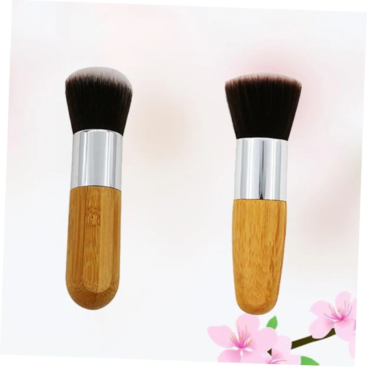 NOLITOY 6 Pcs Dual End Makeup Brush Set Reusable Lightweight Smooth Handle Silky Airbrushed Foundation Application