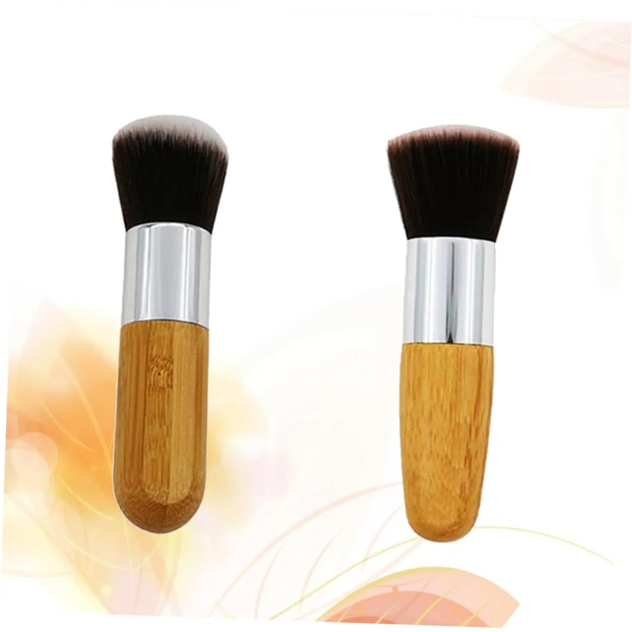 NOLITOY 6 Pcs Dual End Makeup Brush Set Reusable Lightweight Smooth Handle Silky Airbrushed Foundation Application