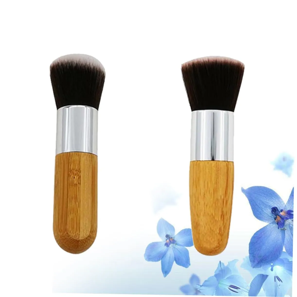 NOLITOY 6 Pcs Dual End Makeup Brush Set Reusable Lightweight Smooth Handle Silky Airbrushed Foundation Application