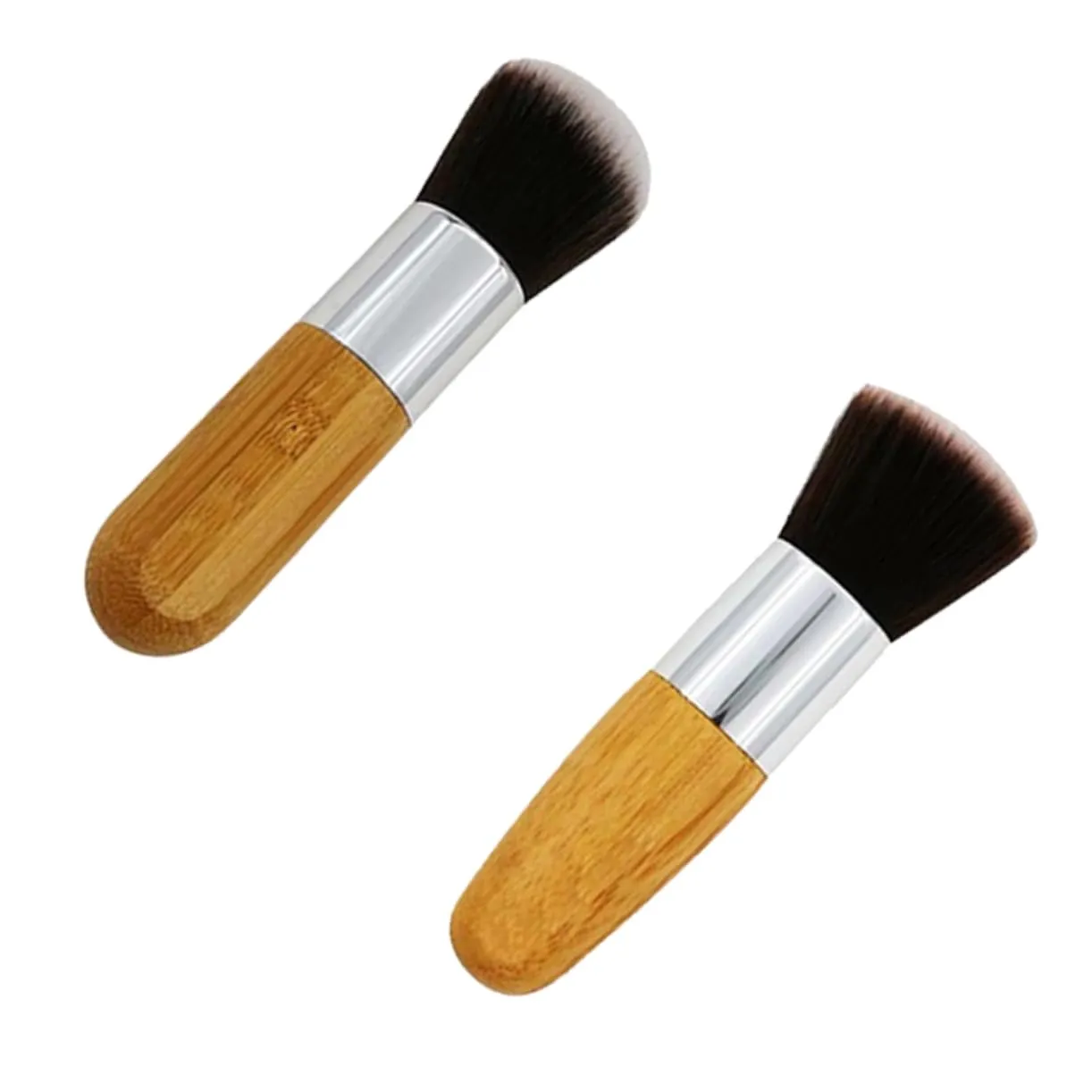 NOLITOY 6 Pcs Dual End Makeup Brush Set Reusable Lightweight Smooth Handle Silky Airbrushed Foundation Application