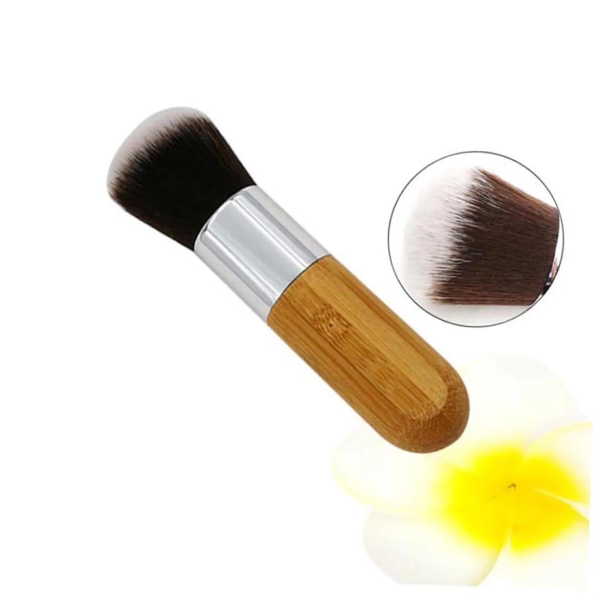 NOLITOY 6 Pcs Dual End Makeup Brush Set Reusable Lightweight Smooth Handle Silky Airbrushed Foundation Application