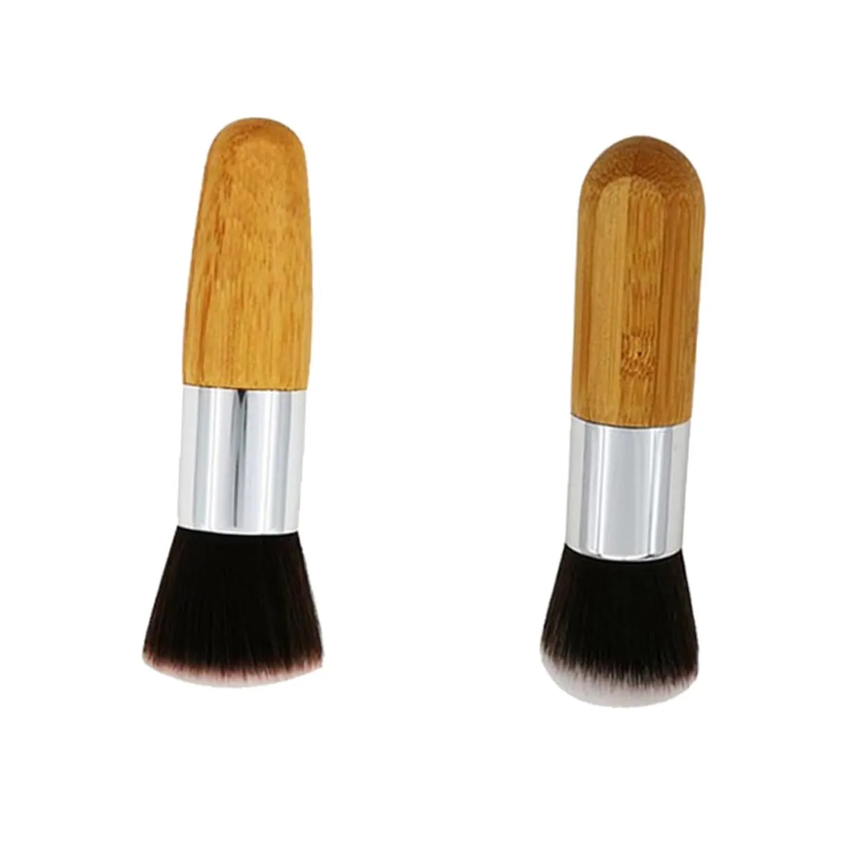 NOLITOY 6 Pcs Dual End Makeup Brush Set Reusable Lightweight Smooth Handle Silky Airbrushed Foundation Application