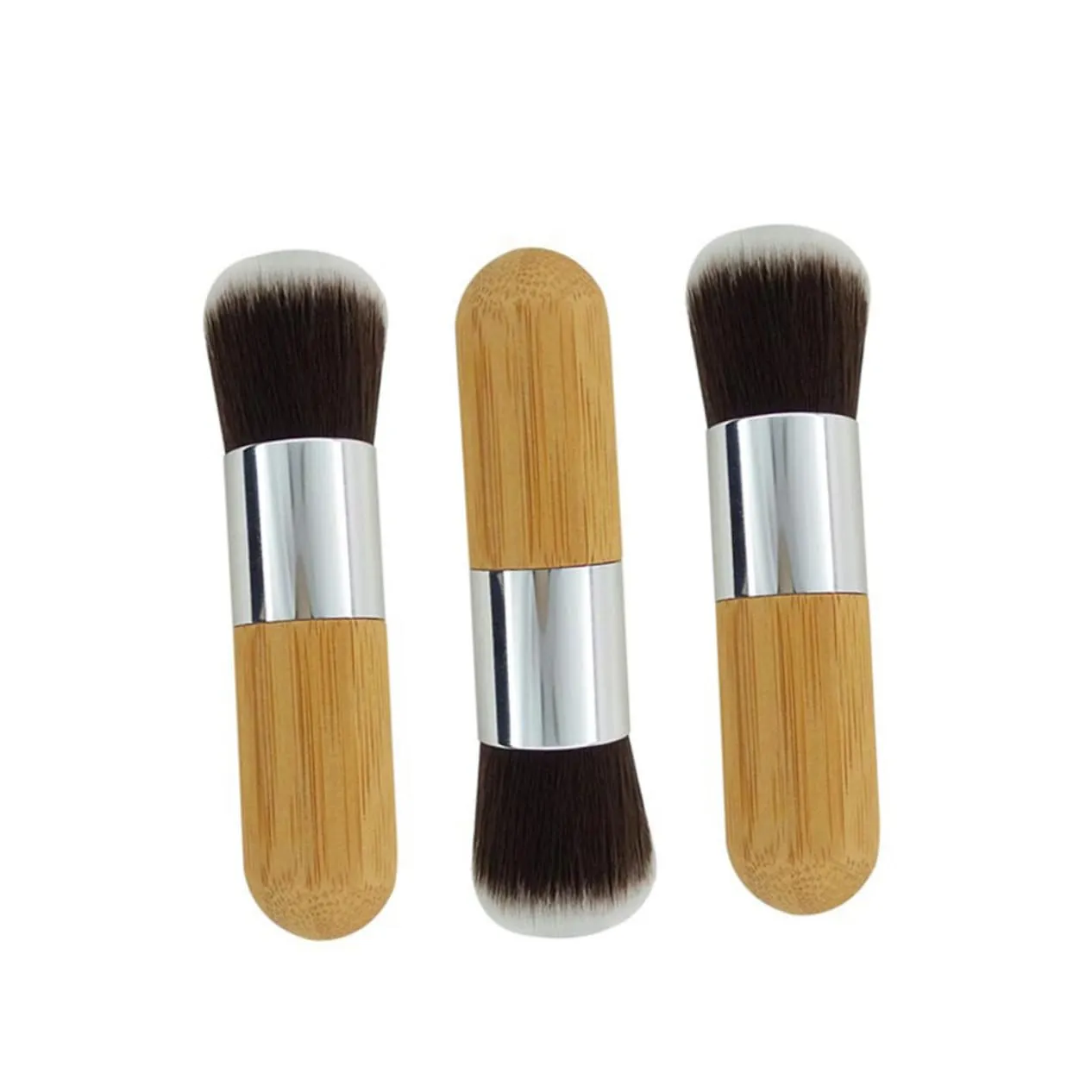 NOLITOY 6 Pcs Dual End Makeup Brush Set Reusable Lightweight Smooth Handle Silky Airbrushed Foundation Application