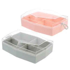 NOLITOY Sets Makeup Beauty Sponge Holder Powder Puff Set Storage Box Travel Container Moisture Lid Pcs