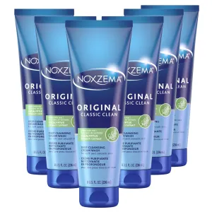 Noxzema Deep Cleansing Cream For healthy-looking and soft skin Original Face Cleanser Face Wash Removes Dirt, Makeup and Oil 8oz 6 Count