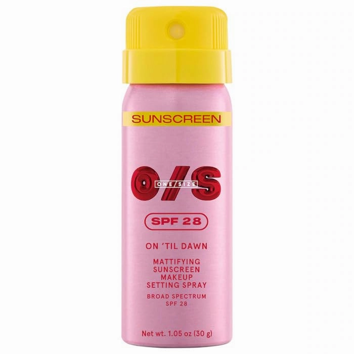 O/S by P-Starr - On 'Til Dawn Mattifying Sunscreen Makeup Setting Spray SPF 28, Long-wearing, UV Protection - 1.05 oz/30 mL