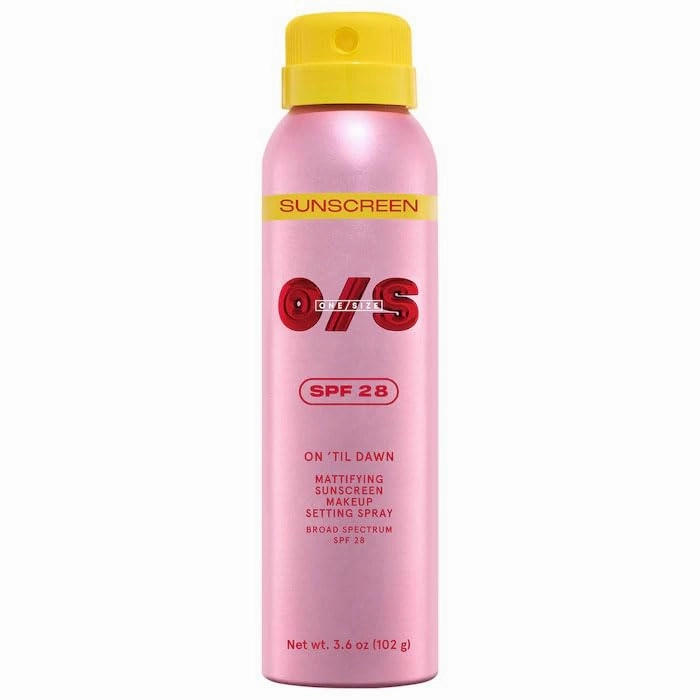 O/S by P-Starr - On 'Til Dawn Mattifying Sunscreen Makeup Setting Spray SPF 28, Long-wearing, UV Protection - 3.6 oz/142 mL