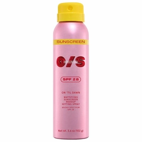 O/S by P-Starr - On 'Til Dawn Mattifying Sunscreen Makeup Setting Spray SPF 28, Long-wearing, UV Protection - 3.6 oz/142 mL