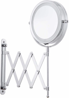 OGRAFF 6 Inch Folding Makeup Mirror Magnifying LED Lighted Vanity Mirror, Portable Illuminated Bathroom Shaving Mirror 360° Swivel for Bathroom and Spa,3xmagnifying (Color : 3xmagnifying)