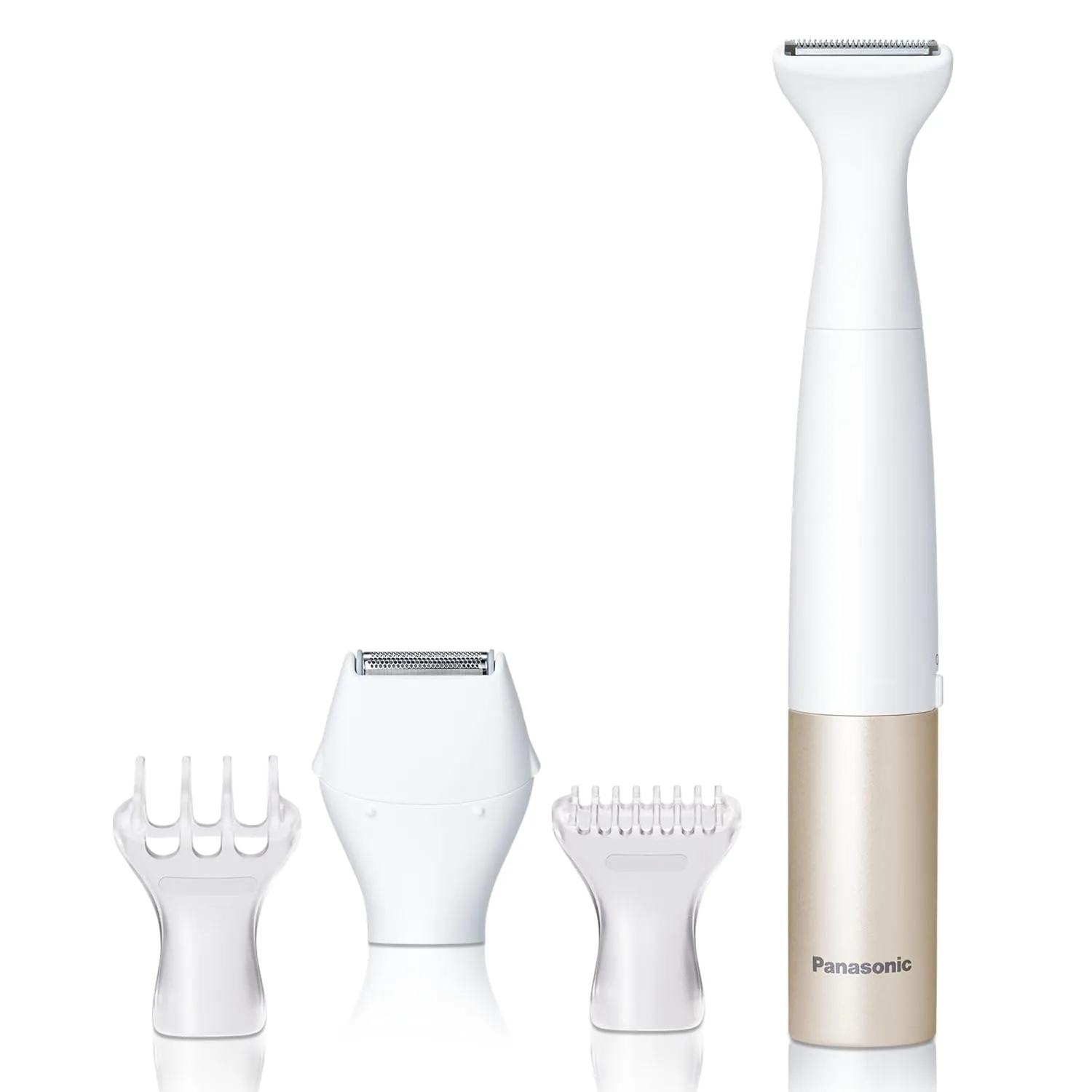 Panasonic Wet/Dry Bikini Shaver & Trimmer for Women with 4 Attachments for Gentle Grooming in Sensitive Areas, Battery-Operated – ES-WWV6-N