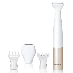 Panasonic Wet/Dry Bikini Shaver & Trimmer for Women with 4 Attachments for Gentle Grooming in Sensitive Areas, Battery-Operated – ES-WWV6-N