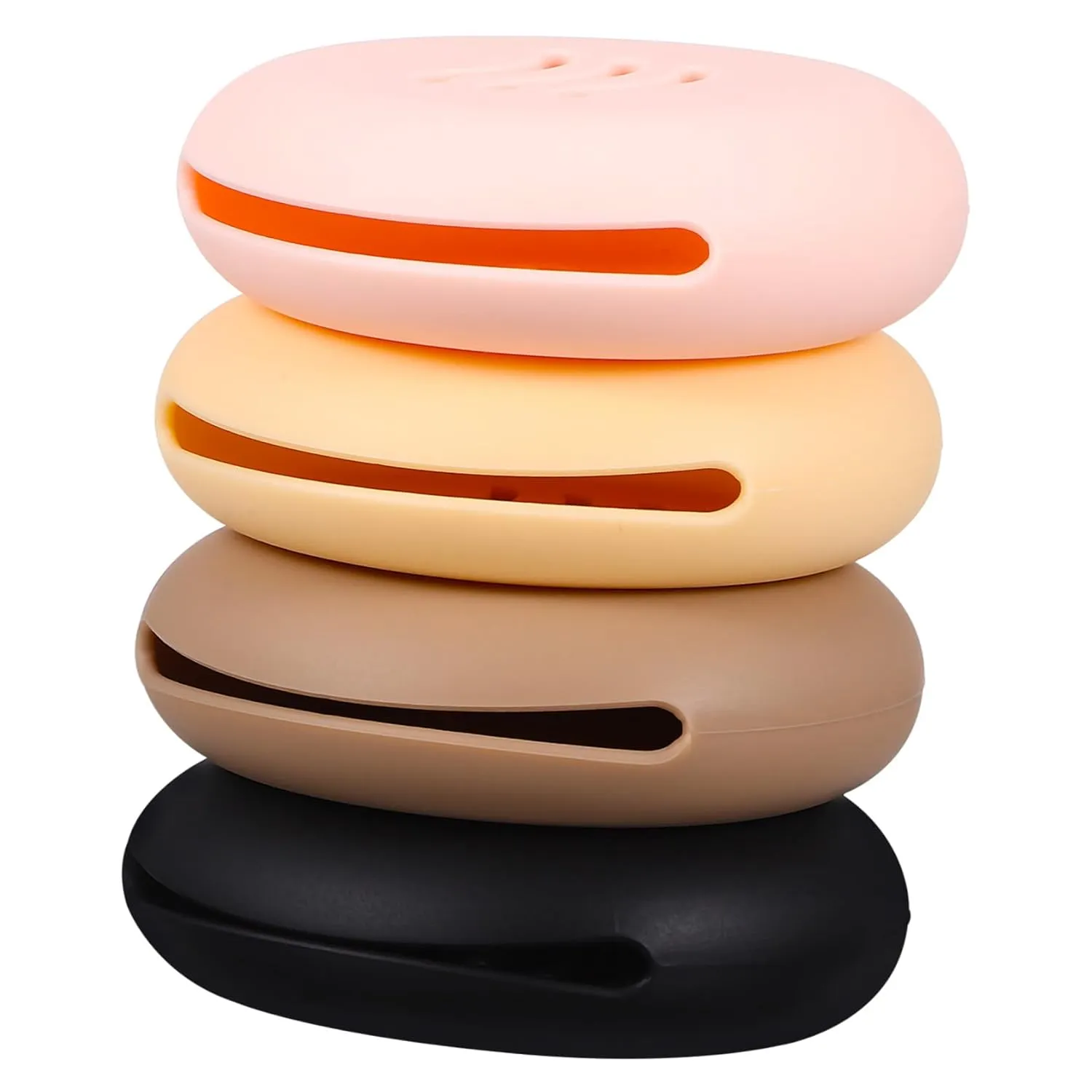 PartyKindom 4 Pack Silicone Makeup Sponge Holder Case Portable Travel Beauty Sponge Organizer