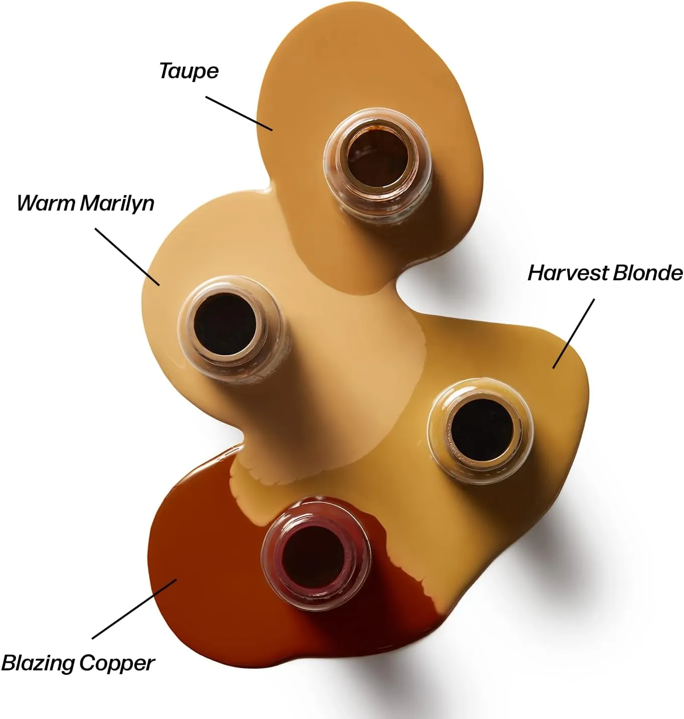 Perma Blend - Eyebrow Light Pigments Tattoo Kit - Microblading Ink - Professional Tattoo Ink - Copper Modifier, Taupe, Brunette & Blackish Brown Tattoo Ink (0.5 oz Each, 4 Products)