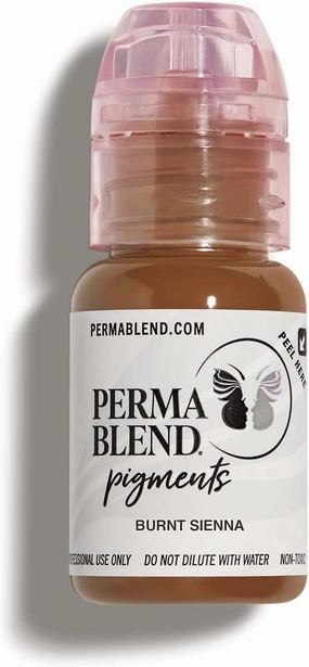 Perma Blend Permanent Makeup for Eyebrows, Used for Microblading and All Permanent Makeup Procedures, Professional Cosmetic Pigment - Burnt Sienna, 0.5 oz