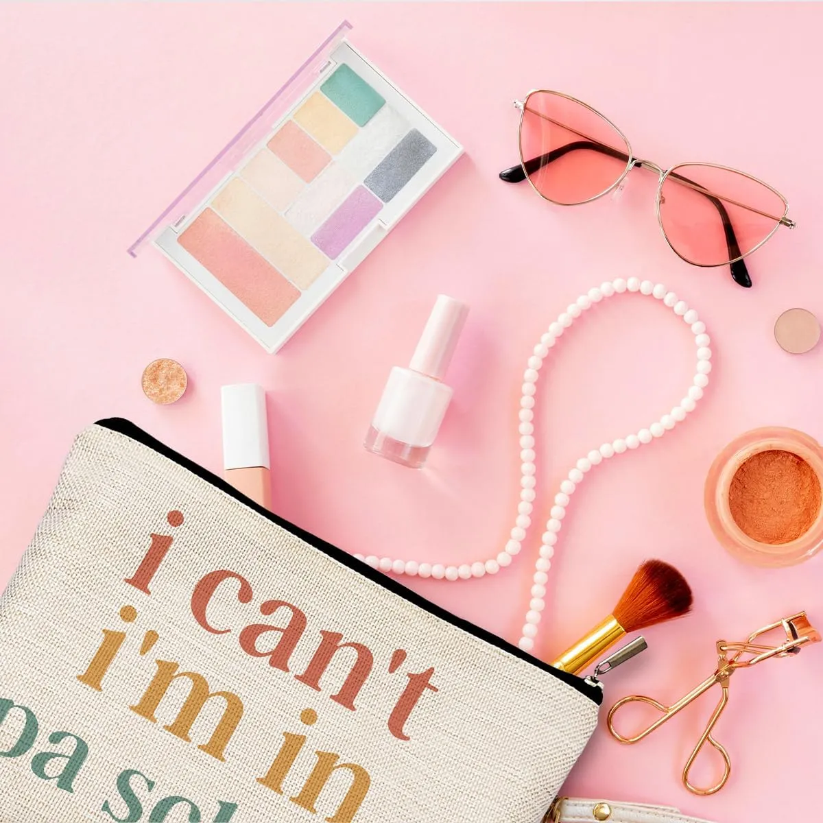 Physician Assistant Gifts for Women, Physician Assistant Makeup Bag, Physician Assistant PA Week Gifts, Medical Assistant Gifts, I Can't I'm in PA School Funny Cosmetic Bag Toiletry Bag