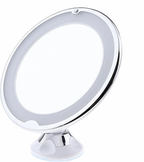 pistro Lighted Makeup Mirror 7X Magnifying with Suction Cup, Adjustable Travel Vanity Mirror for Bathroom Countertop Table Cosmetic Use