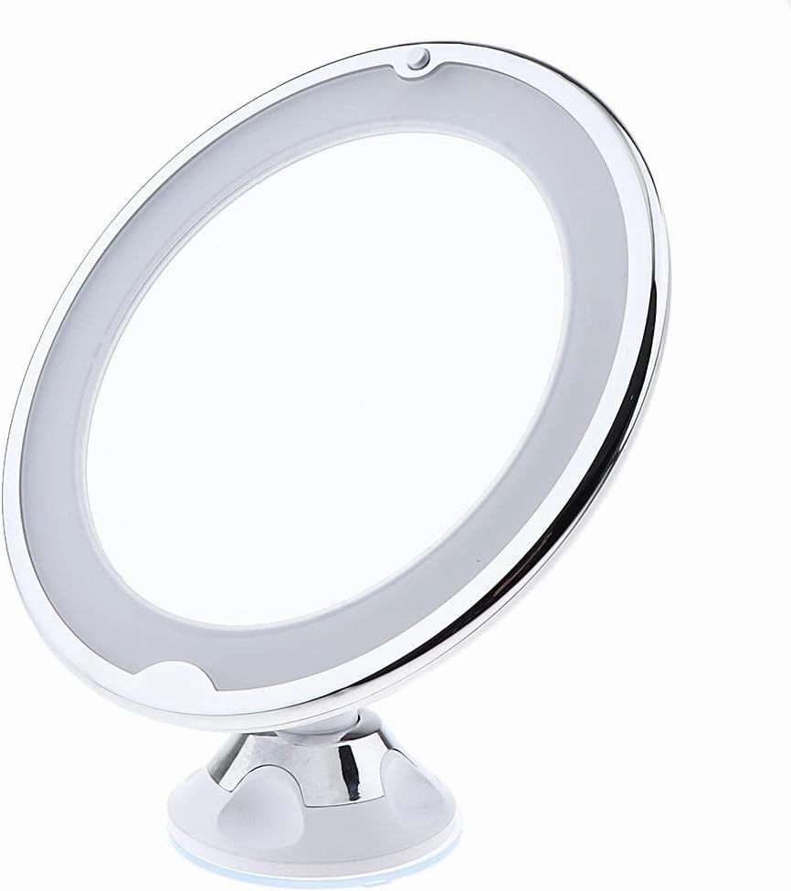 pistro Lighted Makeup Mirror 7X Magnifying with Suction Cup, Adjustable Travel Vanity Mirror for Bathroom Countertop Table Cosmetic Use