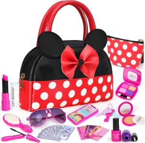 Play Purse for Little Girls, Toddler Purse Set 3 4 5 6 7 8 Year Old, Toy Purse for Girl, Purse for Pretend Play with Accessories, Play Purse for Toddlers, Kid Purses Age 4-6