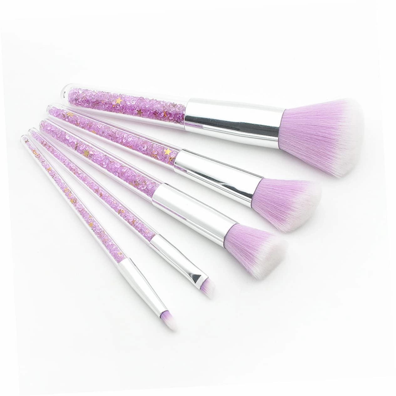 Practical 5-piece Makeup Brush Set Cosmetics Brush Kit Powder Brush Suits for Foundation Eyebrow
