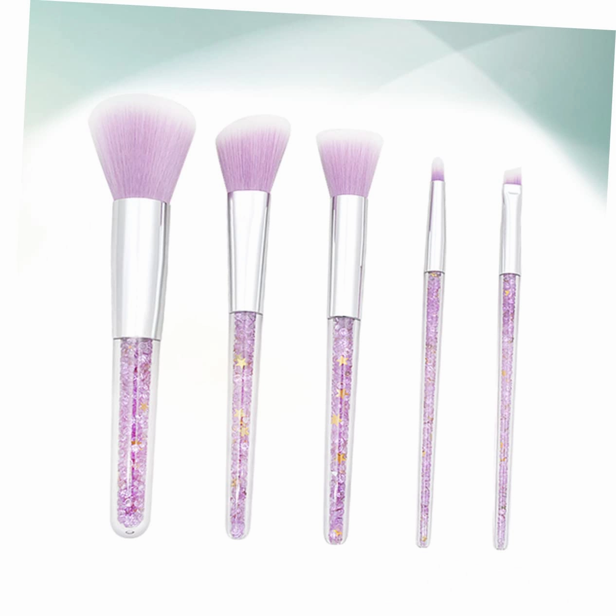 Practical 5-piece Makeup Brush Set Cosmetics Brush Kit Powder Brush Suits for Foundation Eyebrow