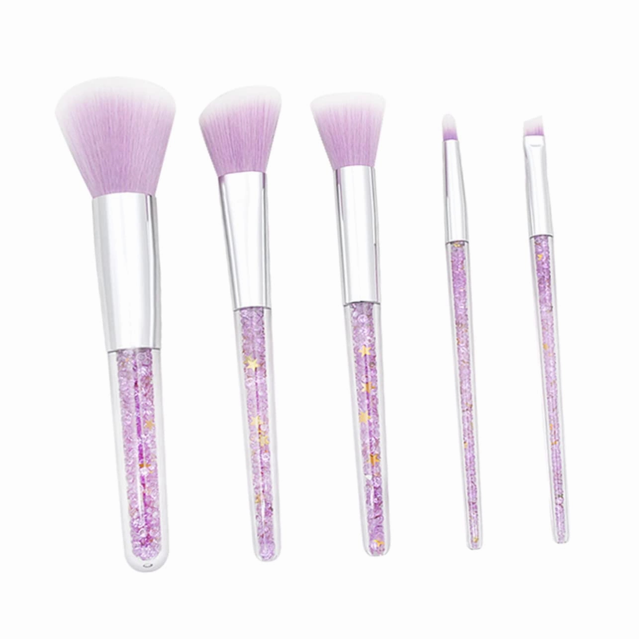 Practical 5-piece Makeup Brush Set Cosmetics Brush Kit Powder Brush Suits for Foundation Eyebrow