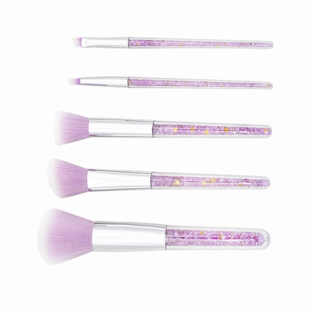 Practical 5-piece Makeup Brush Set Cosmetics Brush Kit Powder Brush Suits for Foundation Eyebrow