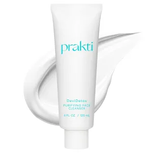 Prakti DeviDetox Purifying Face Cleanser, Gently Cleanses & Nourishes Skin, Hydrating & Non-Stripping, with Ashwagandha, 4 fl oz