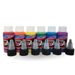 ProAiir Face and Body Painting Makeup - 6 Vibrant Colors - 1 oz (30ml)