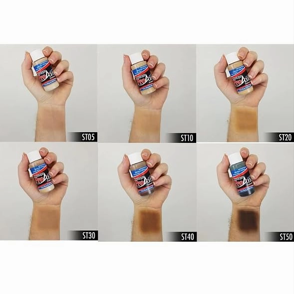 ProAiir Face and Body Painting Makeup - 6 Skin Tone Colors - 1 oz (30ml)